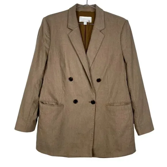Hugo‎ Boss Jericona Blazer Colombo Italy Woven Camel Tan Wool Cashmere Blazer 10